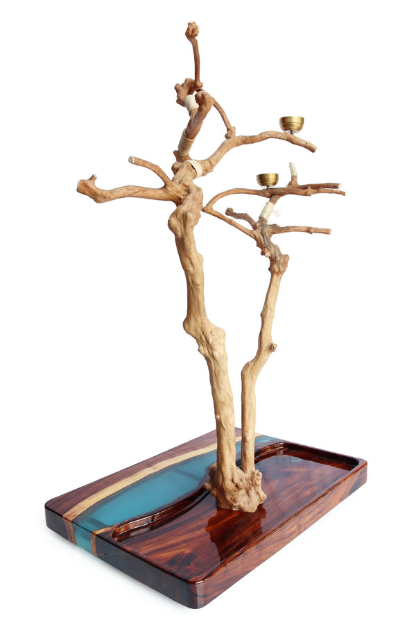 Iceland V-shaped Tree Stand for Parrots Side View